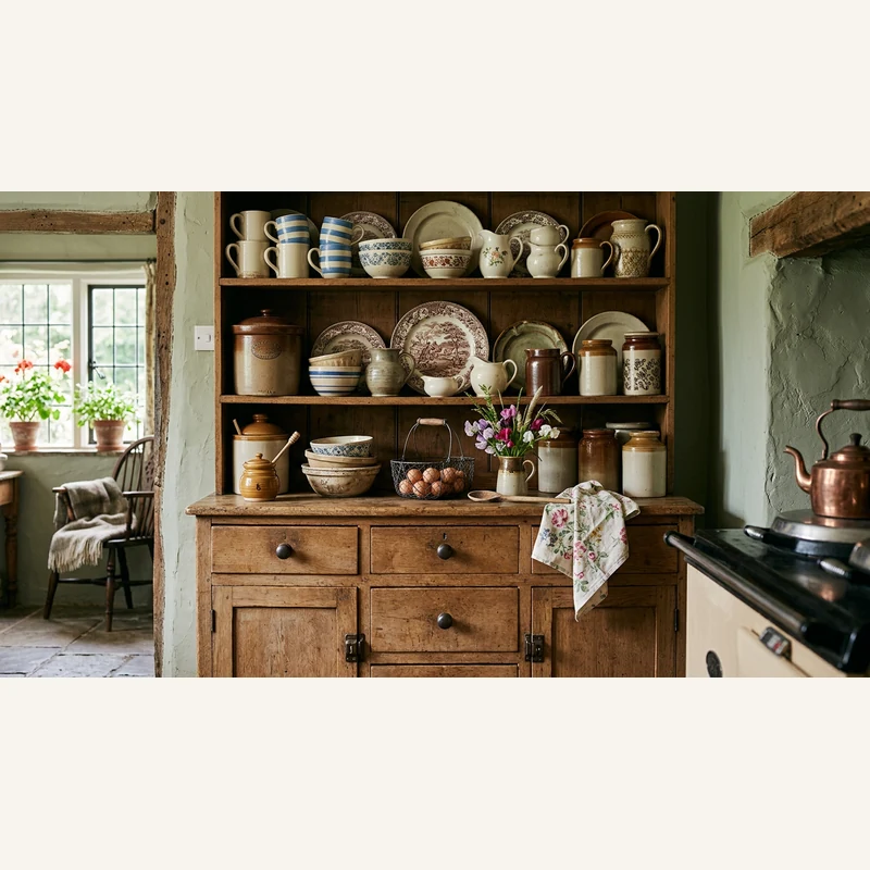 Country cottage kitchen stoneware